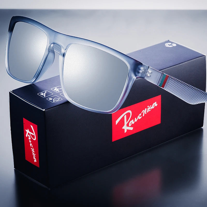 Lunettes de soleil carrées polarisées Ravenisa – UV400, style vintage