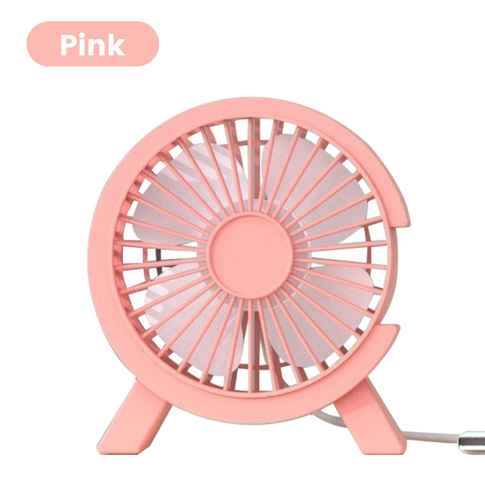Mini Ventilateur de Table Rechargeable USB – Portable, Silencieux, Gadget d'Été pour Bureau & Dortoir
