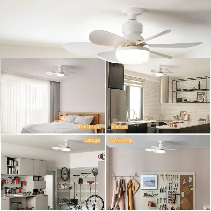 Ventilateur de Plafond LED 30W avec Télécommande – Gradation, RGB ou Blanc, 42/52cm, 85-265V