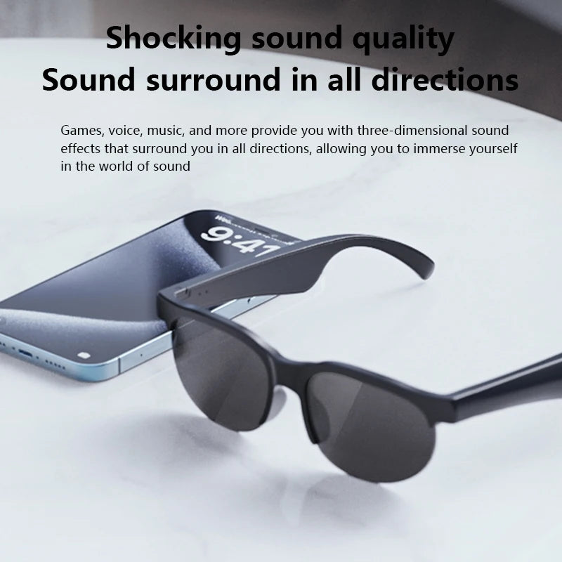 Lunettes Intelligentes Lenovo XG89 – Traduction IA, Bluetooth 5.3, Musique & Appels, Lunettes Connectées