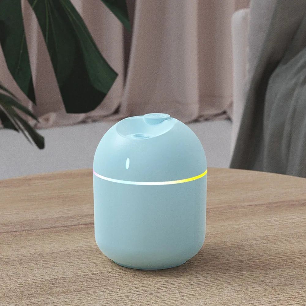 Humidificateur d'air 270ML, diffuseur d'arôme à brume fraîche, veilleuse LED, protection contre la mise hors tension, USB, pour le bureau et la maison
