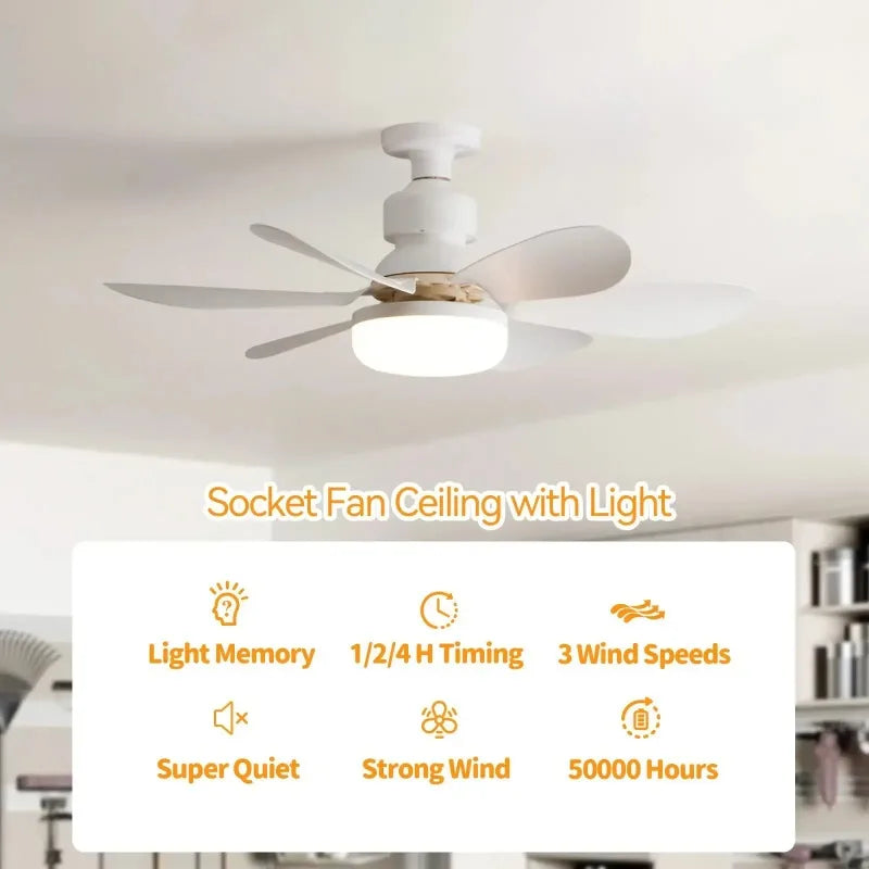 Ventilateur de Plafond LED 30W avec Télécommande – Gradation, RGB ou Blanc, 42/52cm, 85-265V