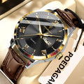 Montre homme POEDAGAR – Quartz, cuir, date & semaine