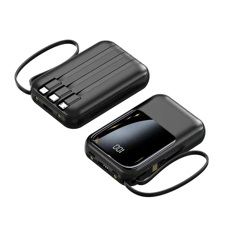Powerbank 20000 mAh Mini — Charge Ultra Rapide PD20W, Câble Intégré | Compact & Léger