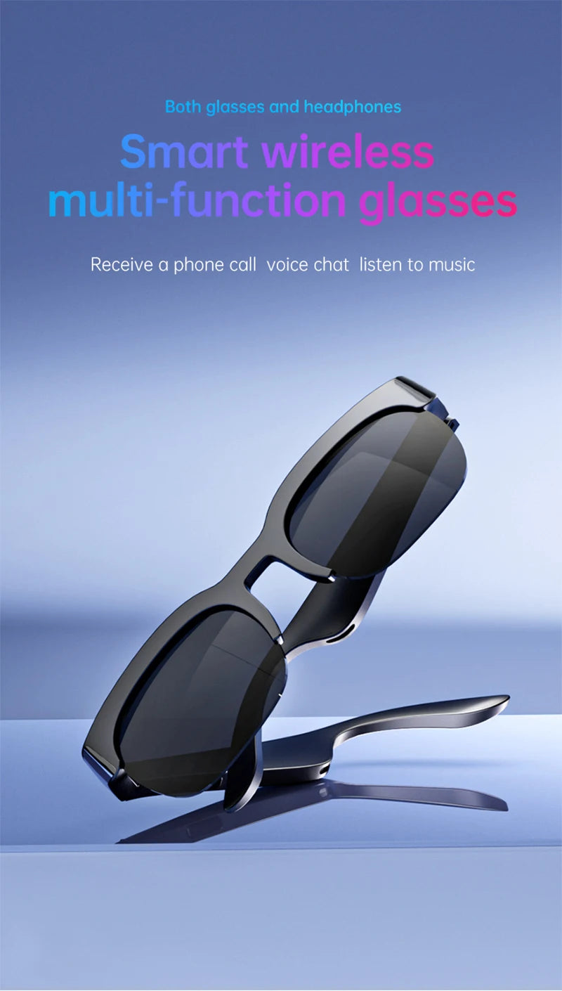Lunettes Intelligentes Lenovo XG89 – Traduction IA, Bluetooth 5.3, Musique & Appels, Lunettes Connectées