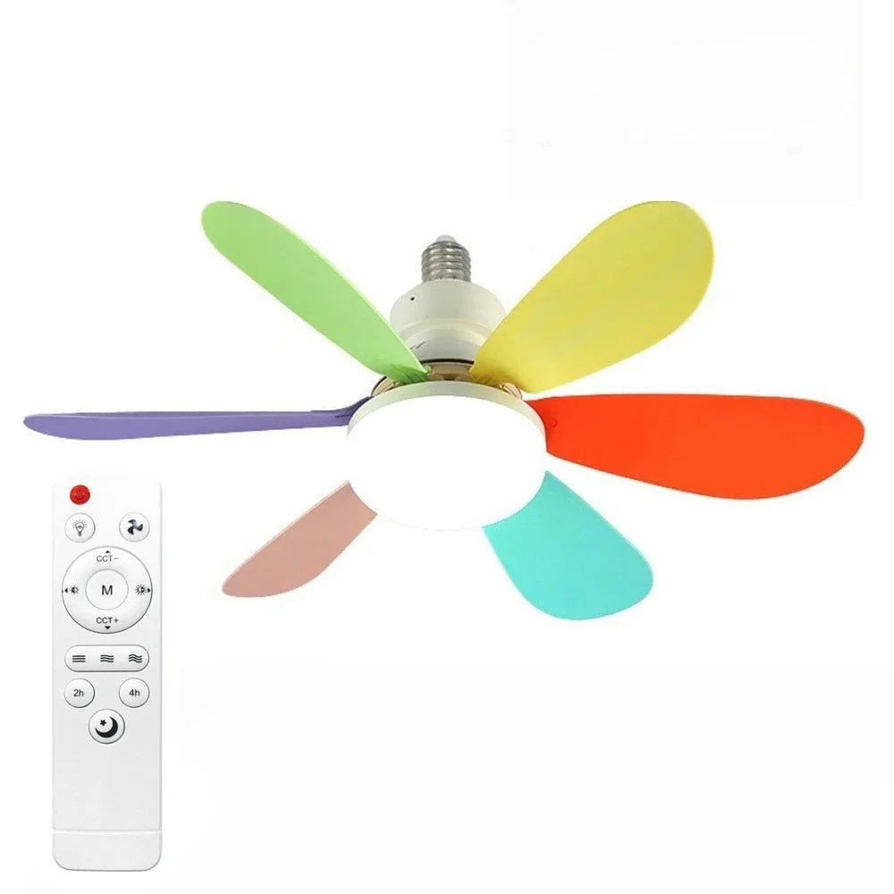 Ventilateur de Plafond LED 30W avec Télécommande – Gradation, RGB ou Blanc, 42/52cm, 85-265V
