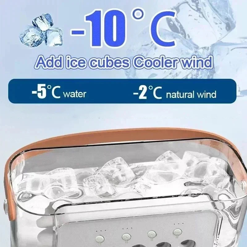 Mini Climatiseur 3-en-1 Portable – Ventilateur, Humidificateur & Veilleuse LED, Rechargeable USB