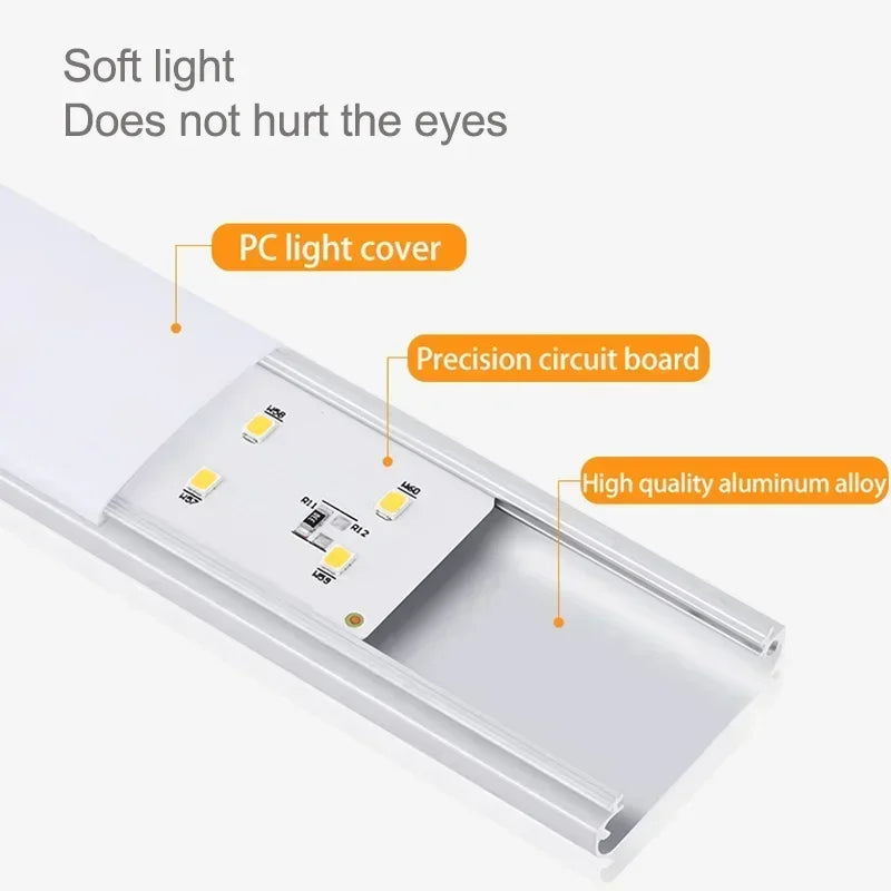 Veilleuse LED sous armoire – Rechargeable USB-C, capteur de mouvement, 10 à 60 cm