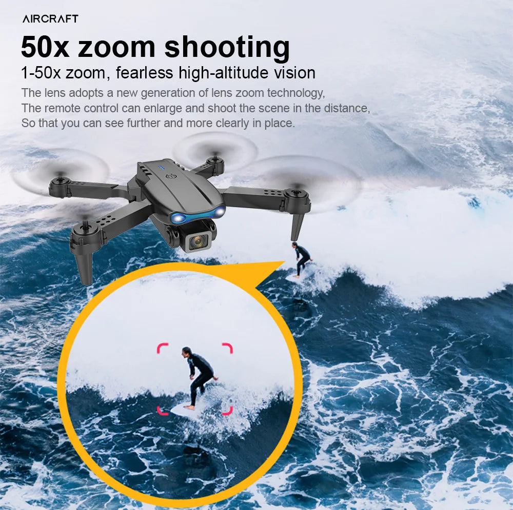 Drone Professionnel E99 4K HD – Caméra Pliable, WiFi FPV, Photographie Aérienne, Quadrirotor RC