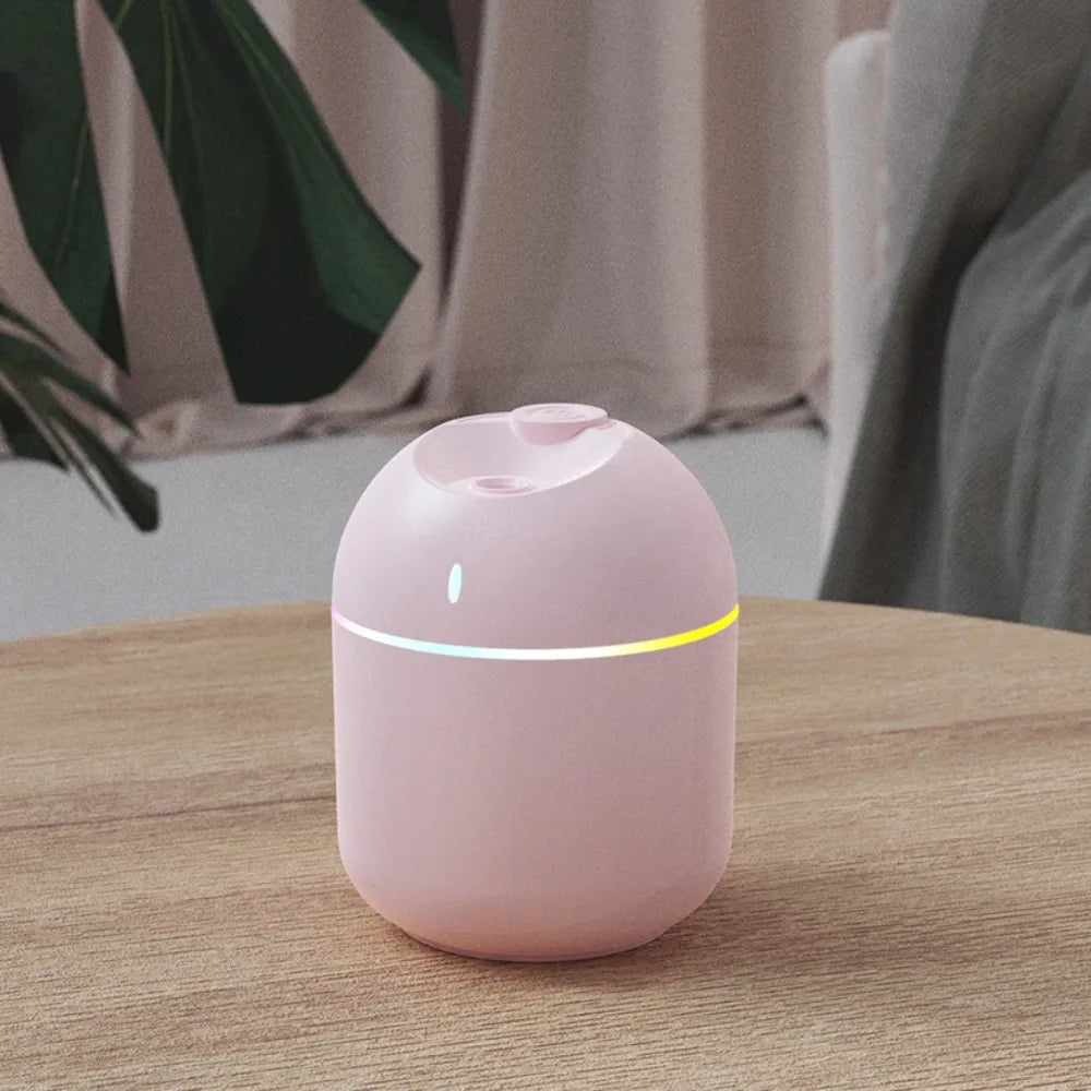 Humidificateur d'air 270ML, diffuseur d'arôme à brume fraîche, veilleuse LED, protection contre la mise hors tension, USB, pour le bureau et la maison