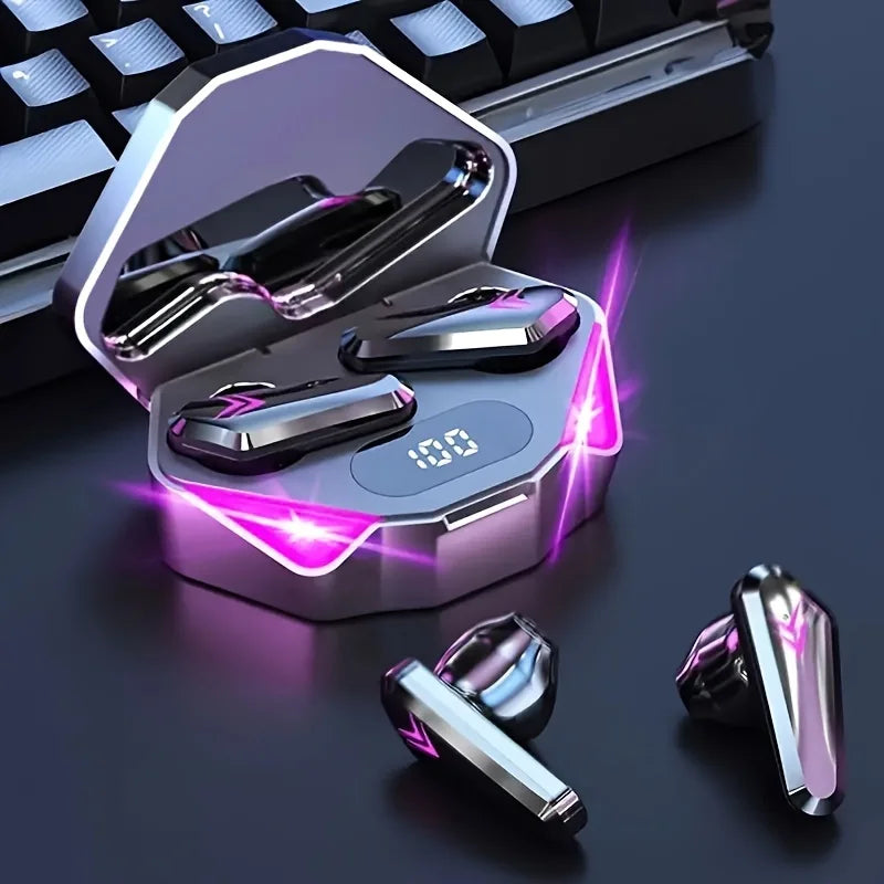 Écouteurs Bluetooth X15 TWS — Sans Fil, Réduction de Bruit, Affichage LED | Gaming & Sport