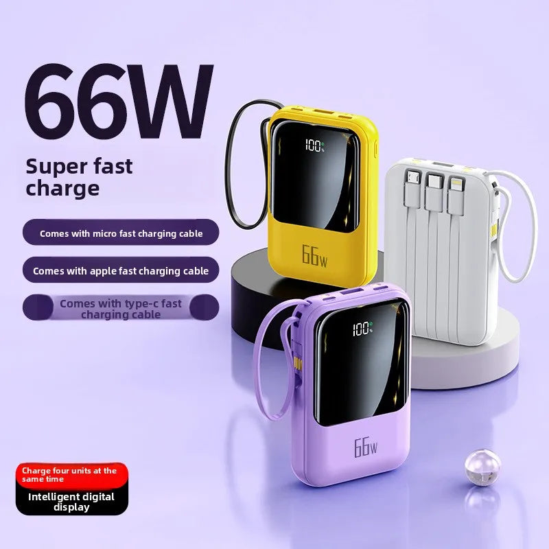 Powerbank 20000 mAh Mini — Charge Ultra Rapide PD20W, Câble Intégré | Compact & Léger