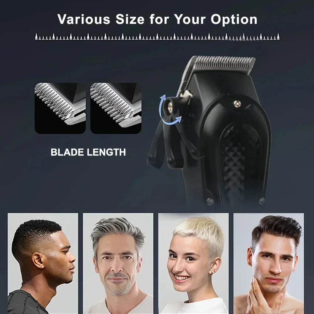 Tondeuse Électrique Vintage T9 — Kit Complet Sans Fil, Barbe & Cheveux, Rechargeable USB | Homme