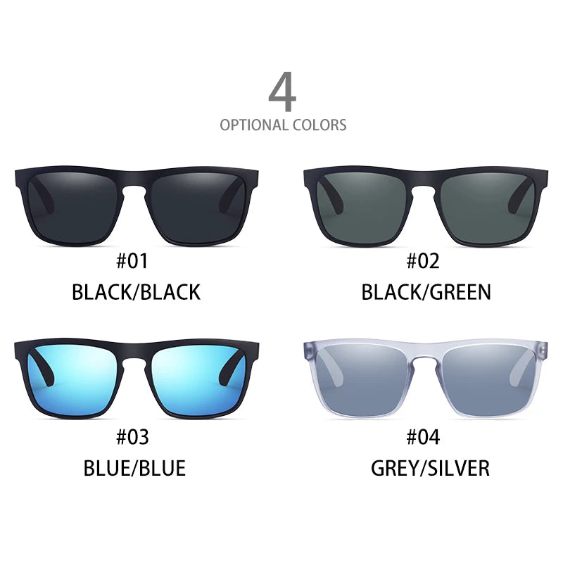 Lunettes de soleil carrées polarisées Ravenisa – UV400, style vintage