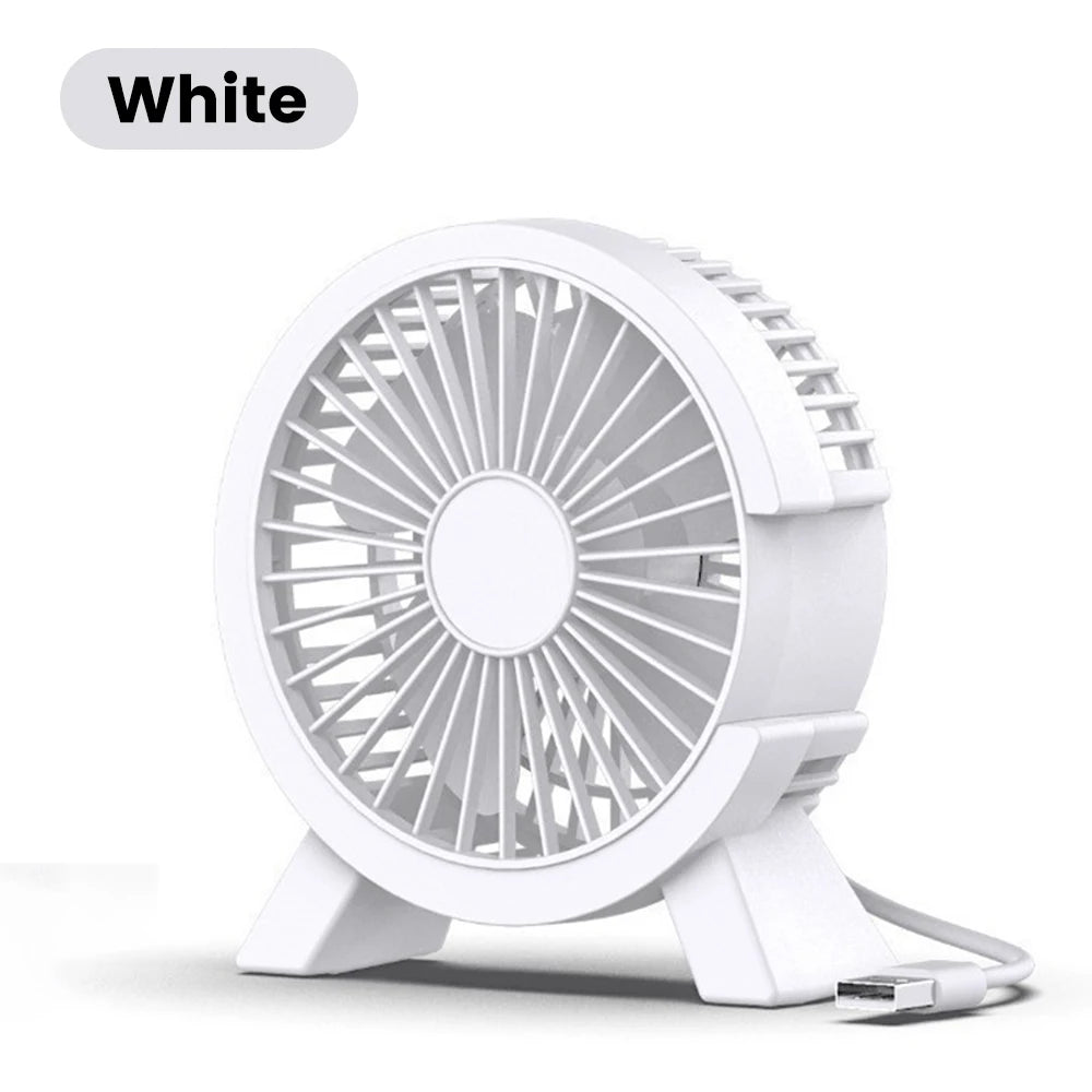 Mini Ventilateur de Table Rechargeable USB – Portable, Silencieux, Gadget d'Été pour Bureau & Dortoir