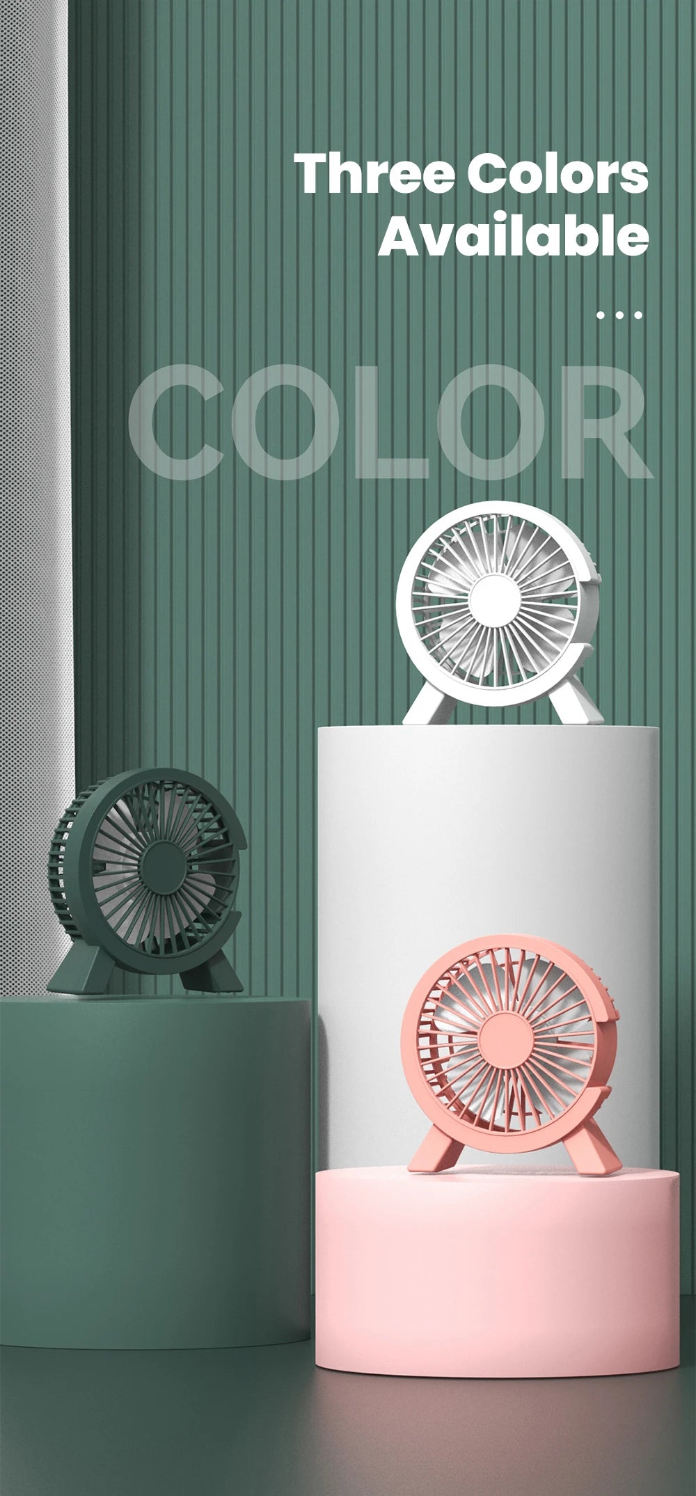 Mini Ventilateur de Table Rechargeable USB – Portable, Silencieux, Gadget d'Été pour Bureau & Dortoir