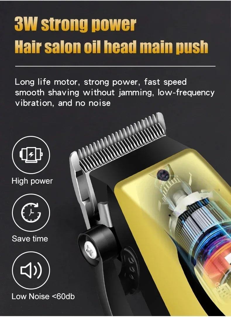 Tondeuse Électrique Vintage T9 — Kit Complet Sans Fil, Barbe & Cheveux, Rechargeable USB | Homme