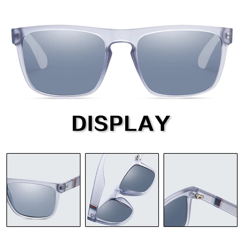 Lunettes de soleil carrées polarisées Ravenisa – UV400, style vintage