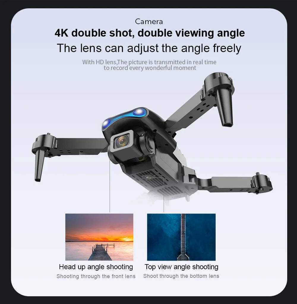 Drone Professionnel E99 4K HD – Caméra Pliable, WiFi FPV, Photographie Aérienne, Quadrirotor RC
