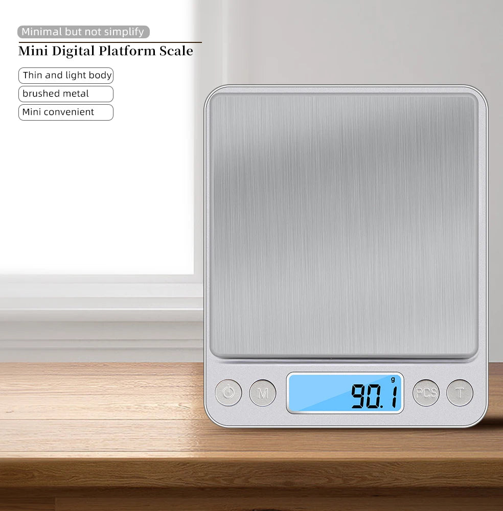 Balance de précision numérique 3000g / 0,1g – Écran LCD