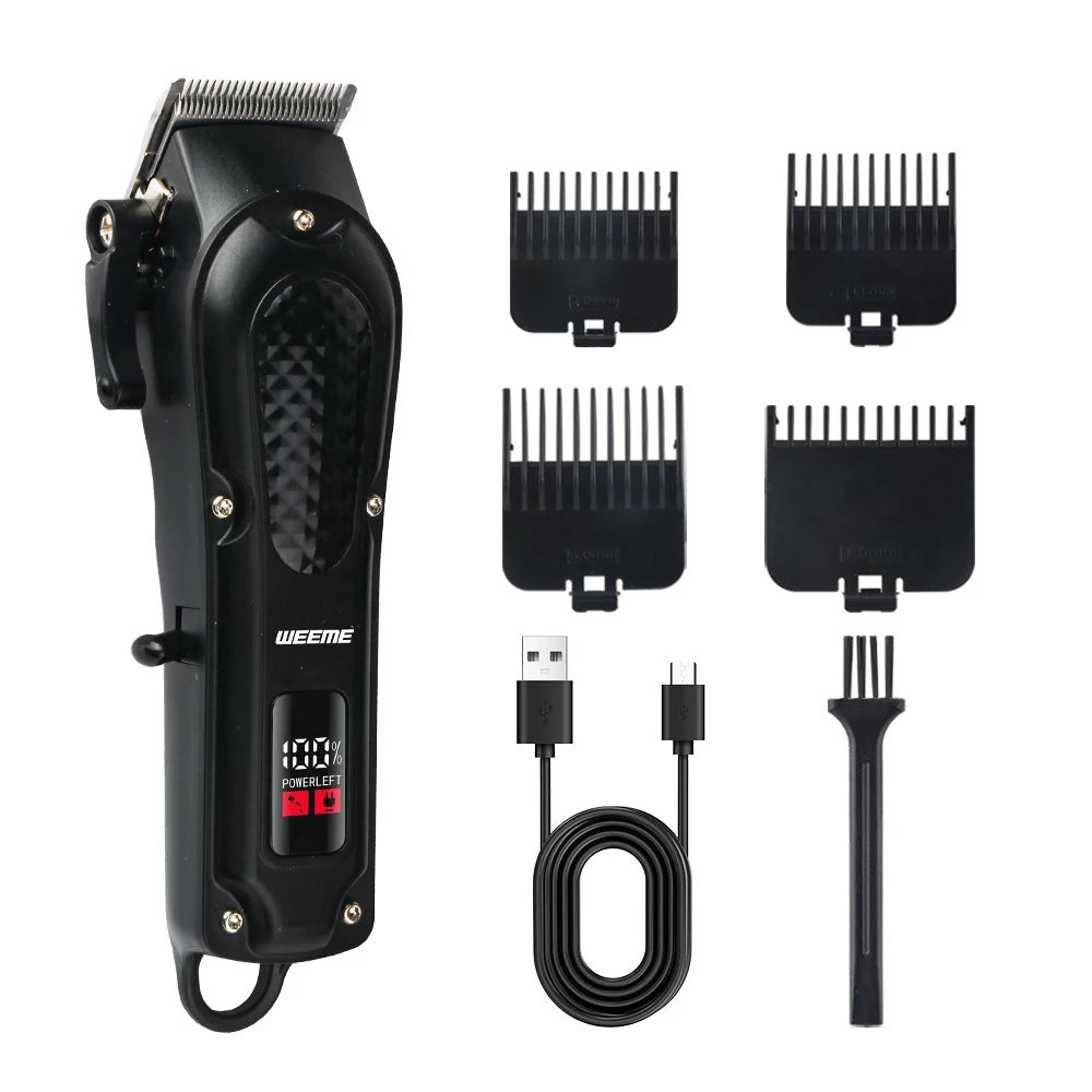 Tondeuse Électrique Vintage T9 — Kit Complet Sans Fil, Barbe & Cheveux, Rechargeable USB | Homme