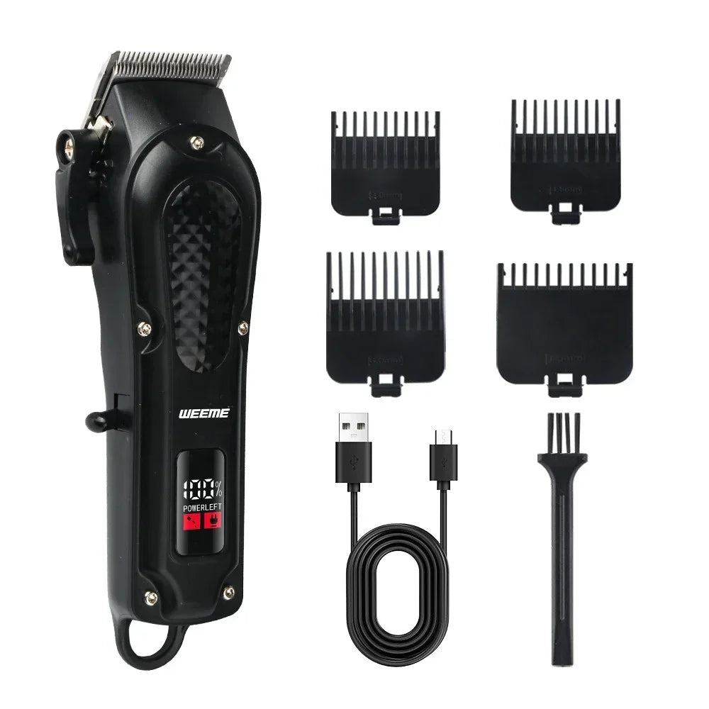 Tondeuse Électrique Vintage T9 — Kit Complet Barbe & Cheveux pour Homme