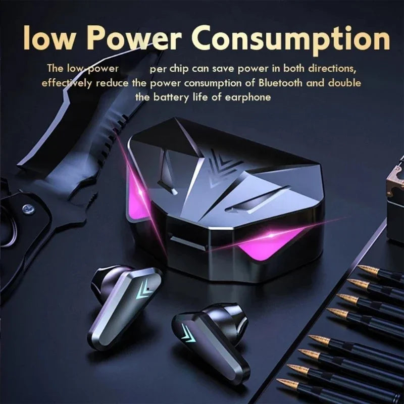 Écouteurs Bluetooth X15 TWS — Sans Fil, Réduction de Bruit, Affichage LED | Gaming & Sport
