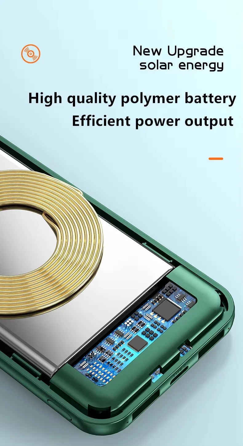 Powerbank 30000 mAh Charge Rapide Sans Fil — Batterie Externe Universelle avec Câbles | iPhone & Android