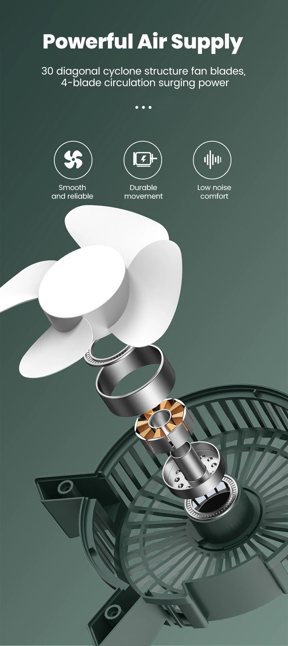 Mini Ventilateur de Table Rechargeable USB – Portable, Silencieux, Gadget d'Été pour Bureau & Dortoir
