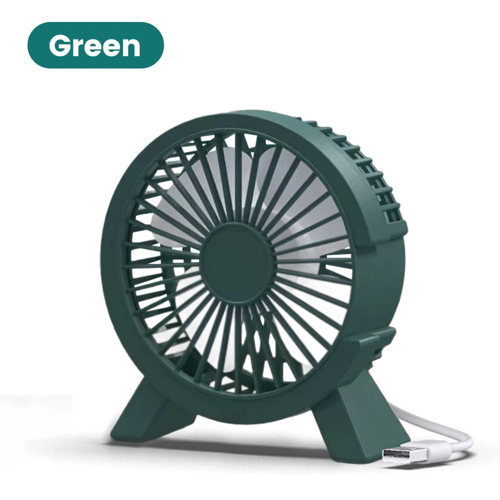 Mini Ventilateur de Table Rechargeable USB – Portable, Silencieux, Gadget d'Été pour Bureau & Dortoir