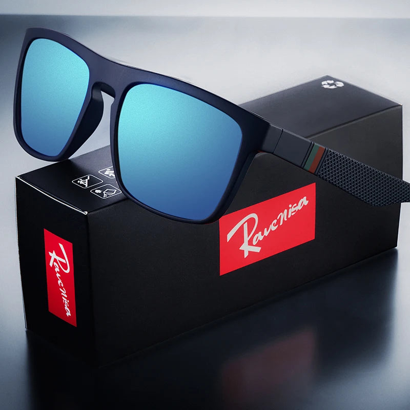 Lunettes de soleil carrées polarisées Ravenisa – UV400, style vintage