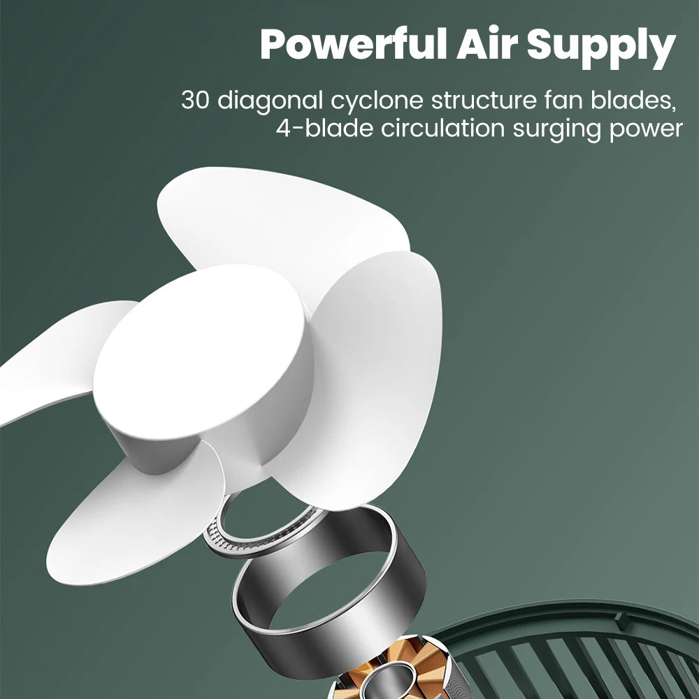 Mini Ventilateur de Table Rechargeable USB – Portable, Silencieux, Gadget d'Été pour Bureau & Dortoir