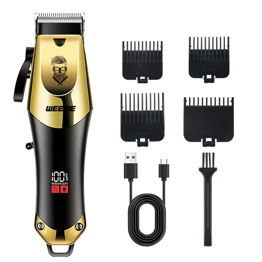 Tondeuse Électrique Vintage T9 — Kit Complet Barbe & Cheveux pour Homme