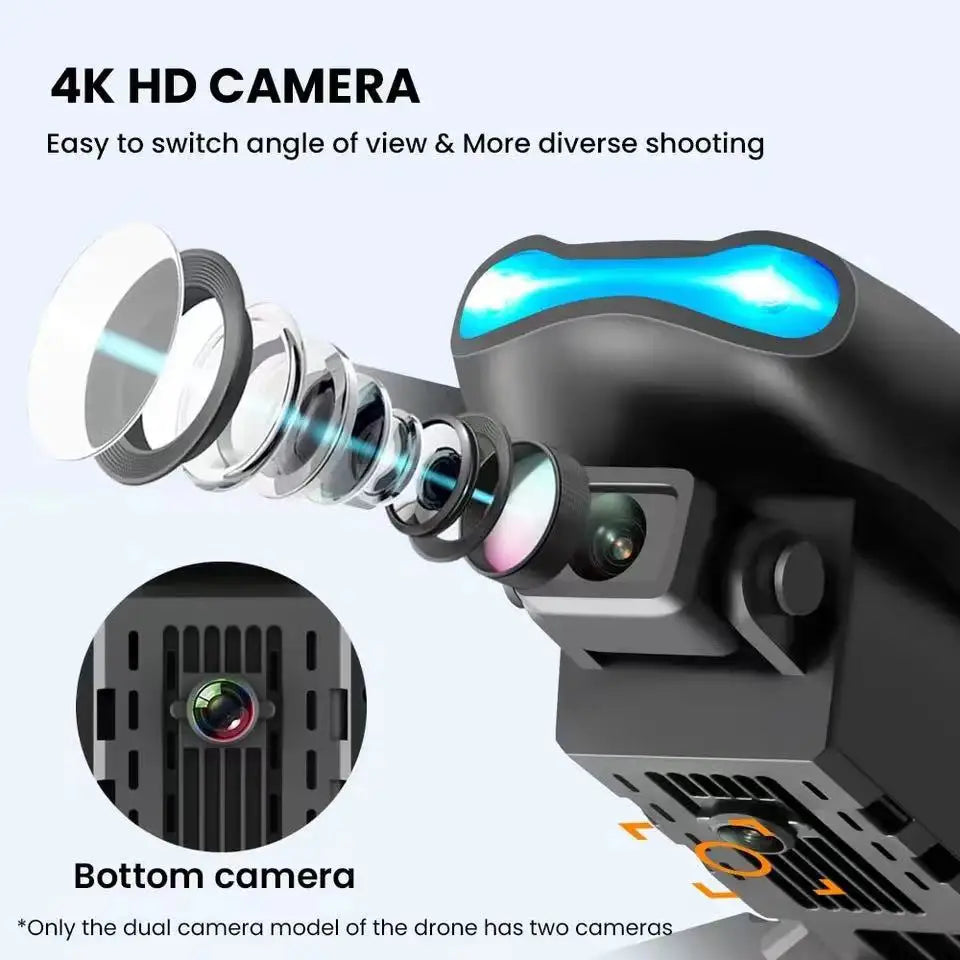 Drone Professionnel E99 4K HD – Caméra Pliable, WiFi FPV, Photographie Aérienne, Quadrirotor RC