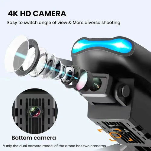 Drone Professionnel E99 4K HD – Caméra Pliable, WiFi FPV, Photographie Aérienne, Quadrirotor RC